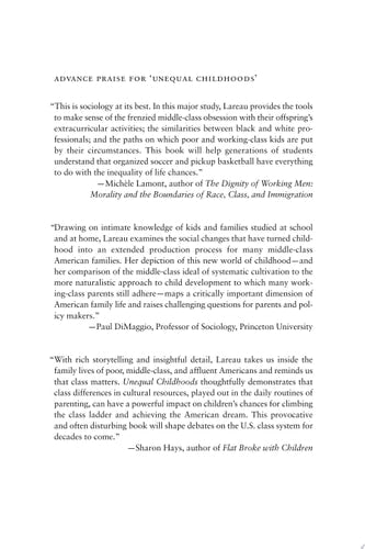 Unequal Childhoods: Class, Race, and Family Life