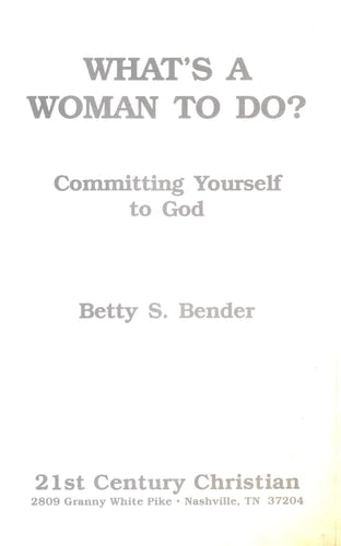 What's a Woman to Do