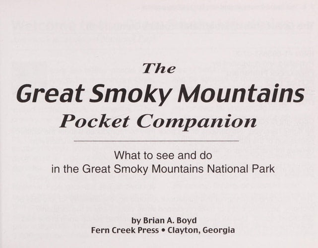 The Great Smoky Mountains Pocket Companion