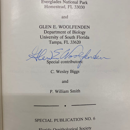 Florida Bird Species - William B. Robertson, Jr. and Glen E. Woolfenden - Signed - 1992