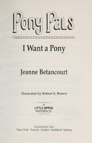 I Want a Pony