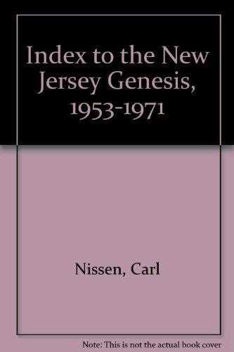 Index to the New Jersey Genesis, 1953-1971
