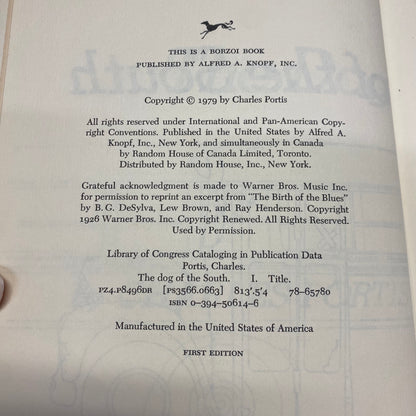 The Dog of the South - Charles Portis - 1st Edition - 1979