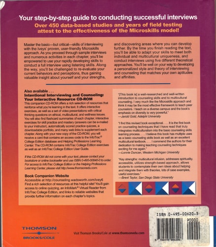 Intentional Interviewing and Counseling: Facilitating Client Development in a Multicultural Society (book only)