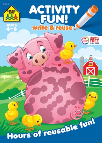 School Zone Activity Fun! Write & Reuse Workbook