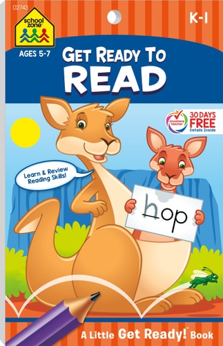 School Zone - Get Ready to Read! Workbook - Ages 5 to 7, Kindergarten, 1st Grade, Alphabet, Letter-Sound Recognition, Sequencing, Matching, and More (School Zone Little Get Ready!™ Book Series)
