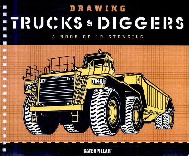 Drawing Trucks and Diggers A Book of 10 Stencils