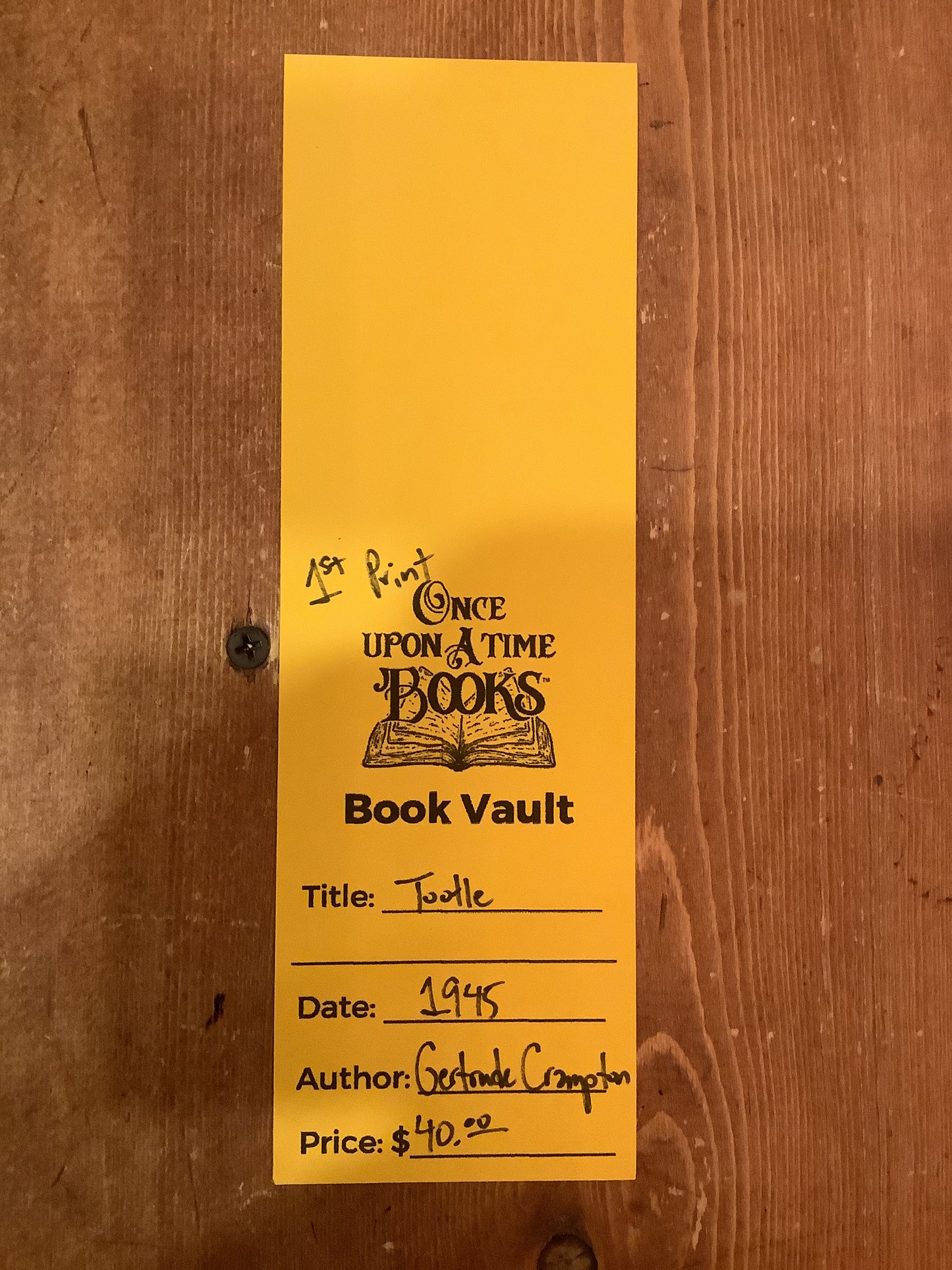 Tootle - Gertrude Crampton - First Printing - 1945