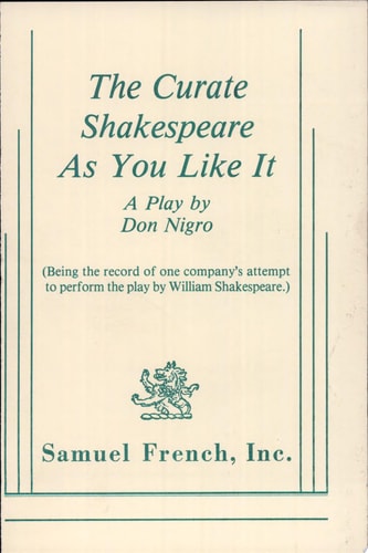The Curate Shakespeare As You Like it A Play