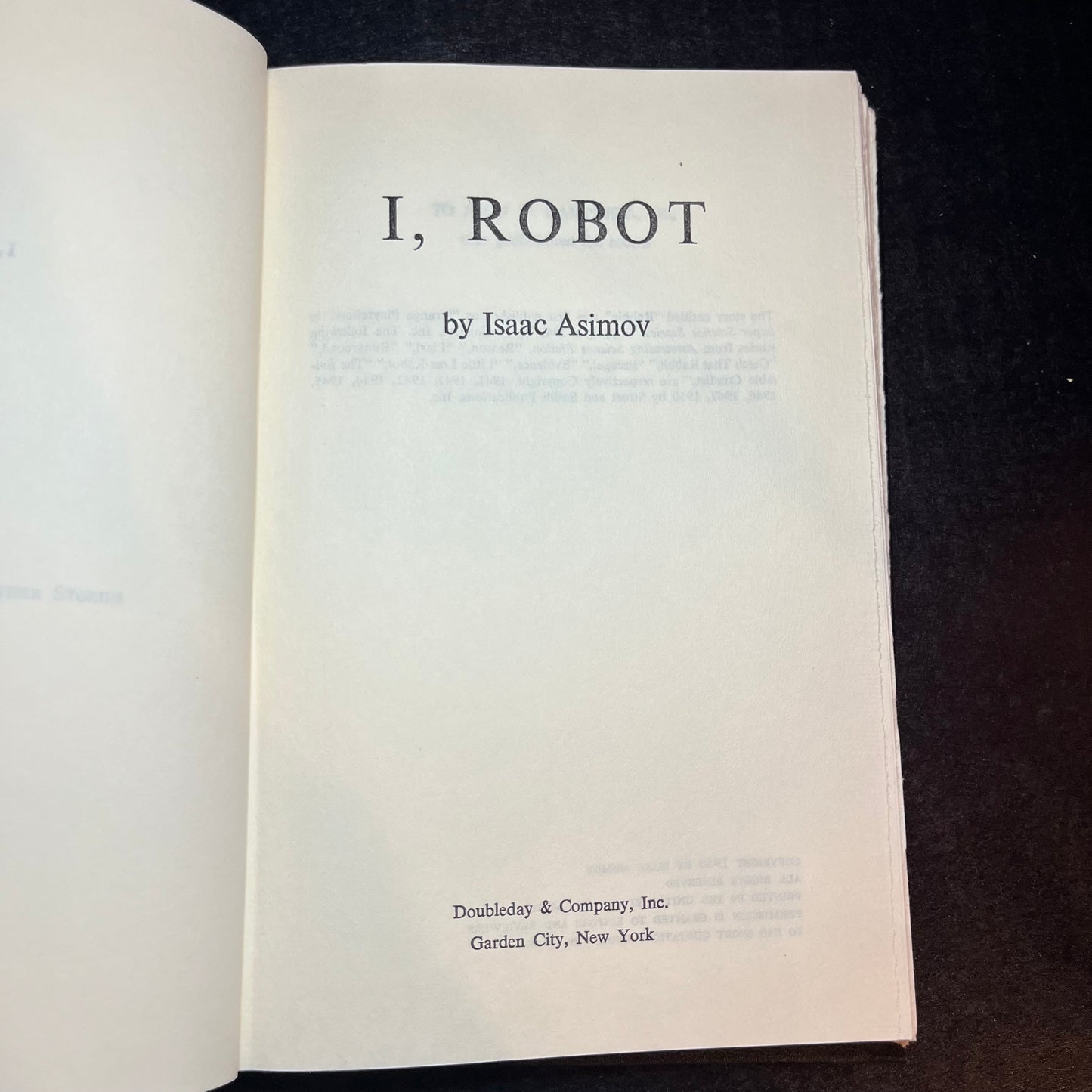 i, robot - Isaac Asimov - Book Club Edition - 1950