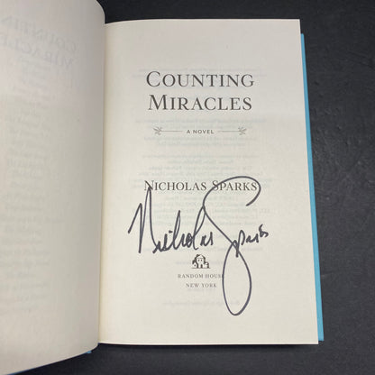 Counting Miracles - Nicholas Sparks - Signed - 1st Edition - 2024