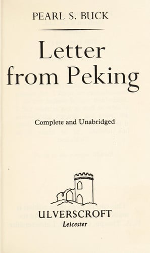 Letter From Peking (U)