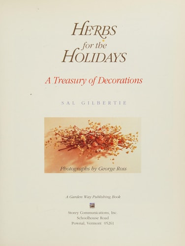 Herbs for the Holidays