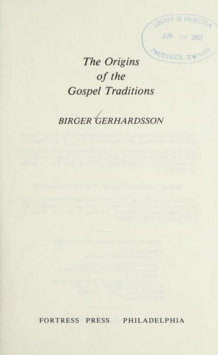 The origins of the Gospel traditions