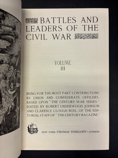 Battles and Leaders of the Civil War - Thomas Yoseloff - 4 Volume Set - 1956