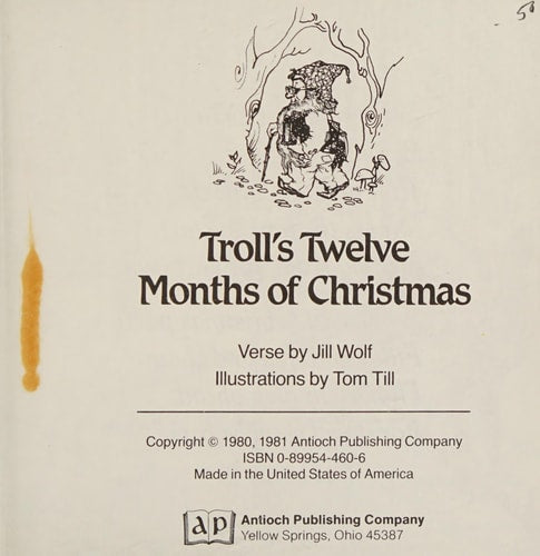 Troll's Twelve Months of Christmas (Antioch Collector Books With Stickers)