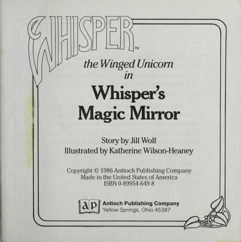 Whisper the Winged Unicorn Whisper's Magic Mirror