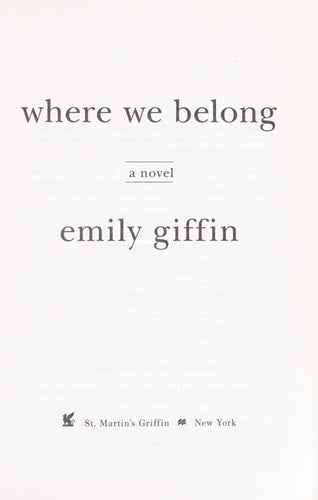 Where We Belong A Novel