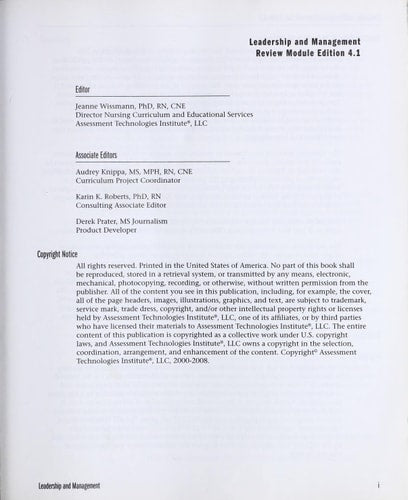 Leadership and Management Version 4.1