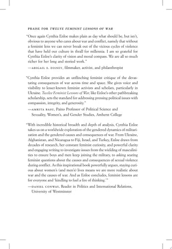 Twelve Feminist Lessons of War