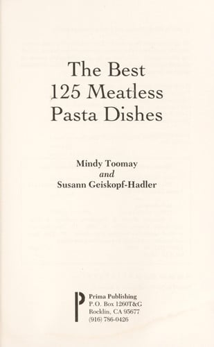 The Best 125 Meatless Pasta Dishes