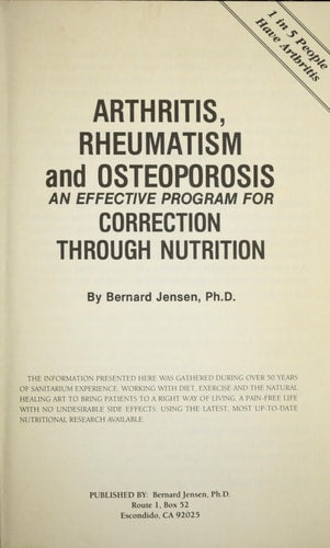 Arthritis, Rheumatism and Osteoporosis