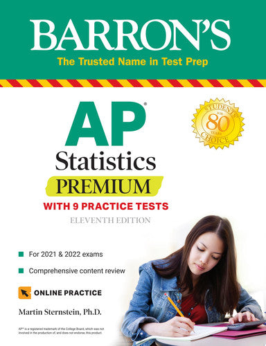 AP Statistics Premium: With 9 Practice Tests (Barron's Test Prep)