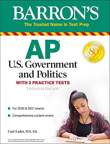 AP US Government and Politics: With 2 Practice Tests (Barron's Test Prep)