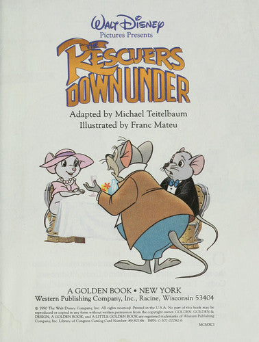 Walt Disney Pictures Presents The Rescuers Down Under