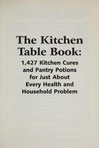 The Kitchen Table Book