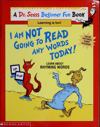 I Am Not Going to Read Any Words Today