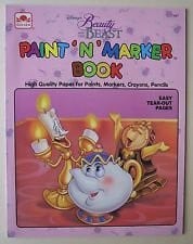 DISNEY'S BEAUTY AND THE BEAST PAINT 'N' MARKER BOOK