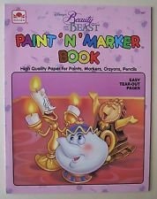 DISNEY'S BEAUTY AND THE BEAST PAINT 'N' MARKER BOOK