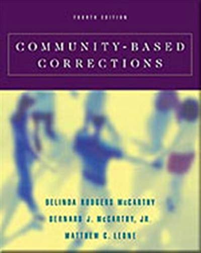 Community-Based Corrections (with InfoTrac)