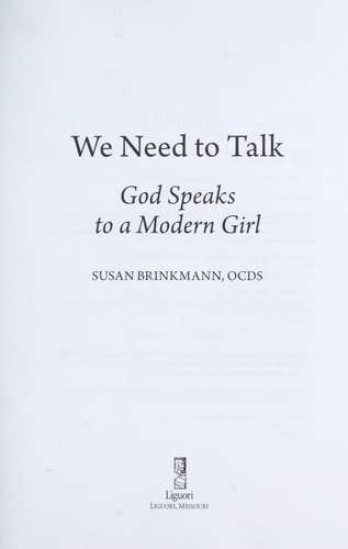 We Need to Talk: God Speaks to a Modern Girl