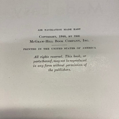 Air Navigation Made Easy - James Naidich and Harry Schor - 1st Edition - 1944