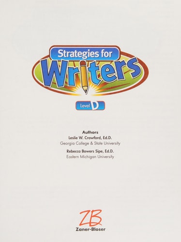 Strategies for Writers, Level C (Grade 3) (Strategies for Writers, Level C (Grade 3))
