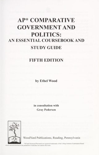 AP Comparative Government and Politics: An Essential Coursebook and Study Guide, 5th ed.