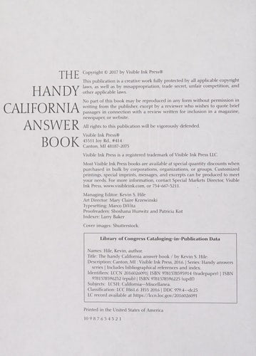 The Handy California Answer Book (The Handy Answer Book Series)