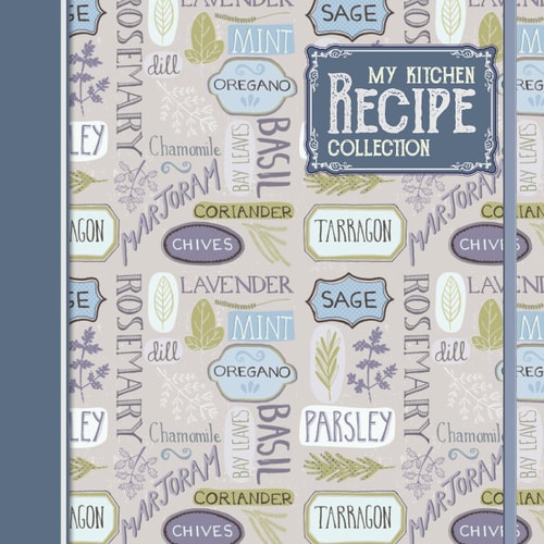Kitchen Recipe Collection Record Book - 9.45 x 9.45 Inches