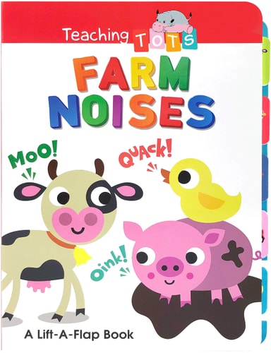 Farm Noises - Chunky Lift-a-Flap Board Book with Tabs - Educational Children's Book - Preschool Learning - Hardcover