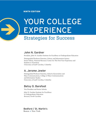 Your College Experience: Strategies for Success