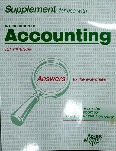 Introduction to Accounting for Finance