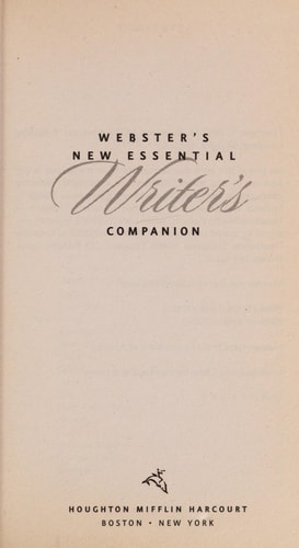 Webster's New Essential Writer's Companion