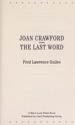 Joan Crawford: The Last Word