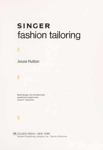 Singer Fashion Tailoring