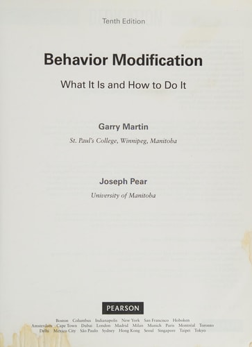 Behavior Modification (10th Edition)