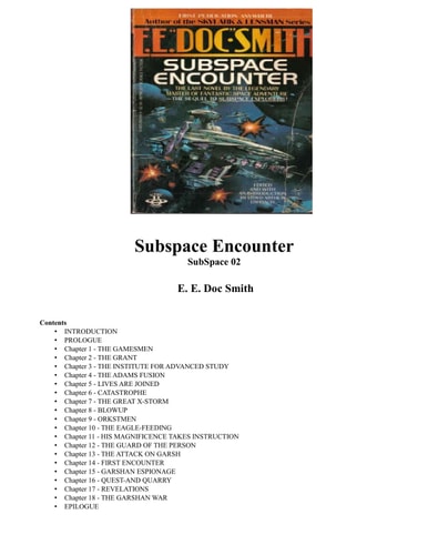 Subspace Encounter