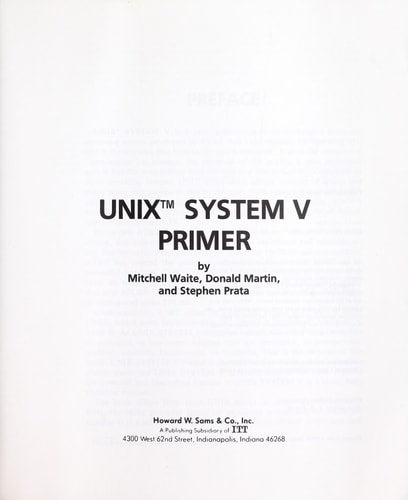 UNIX System V Primer