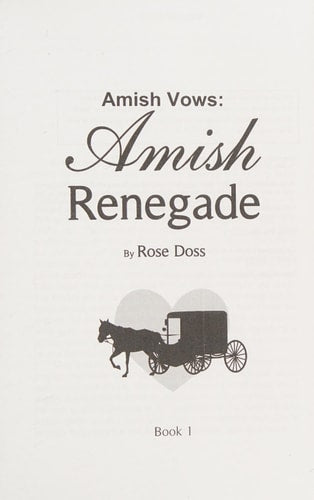 Amish Renegade (Amish Vows)